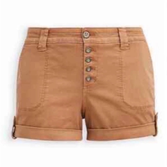 Torrid Button Fly Cuffed Shorts Womens Size 22 (1808) - Picture 1 of 7